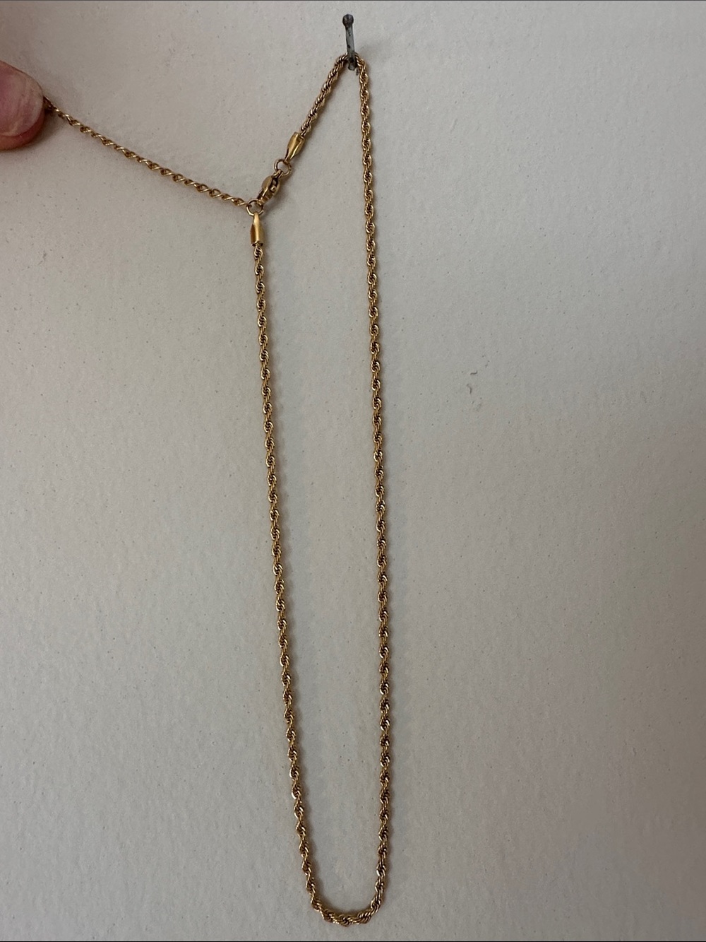 Delicate Gold Rope Chain Necklace - Picture 2 of 2